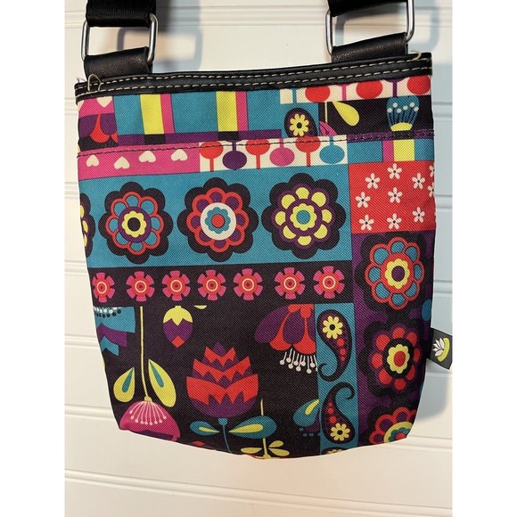 Lily Bloom Crossbody Purse & Change Purse - mulitcolored with black strap - Picture 5 of 16